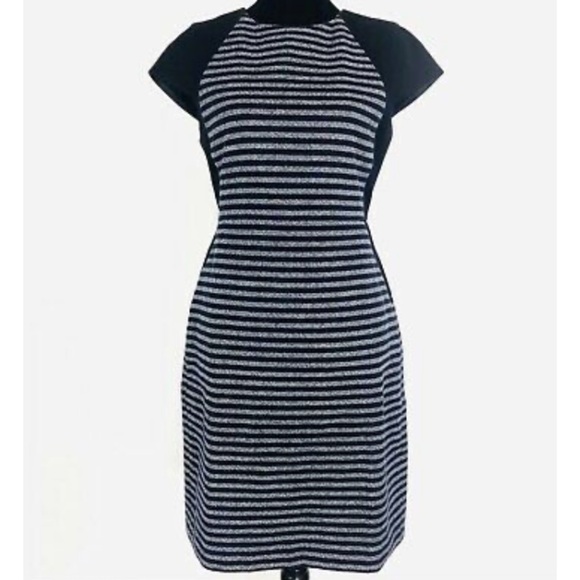 NEW! J.Crew Factory Wool Suiting Tweed Stripe Dress - Picture 2 of 6